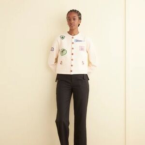 Bode Emblem Patch Cardigan